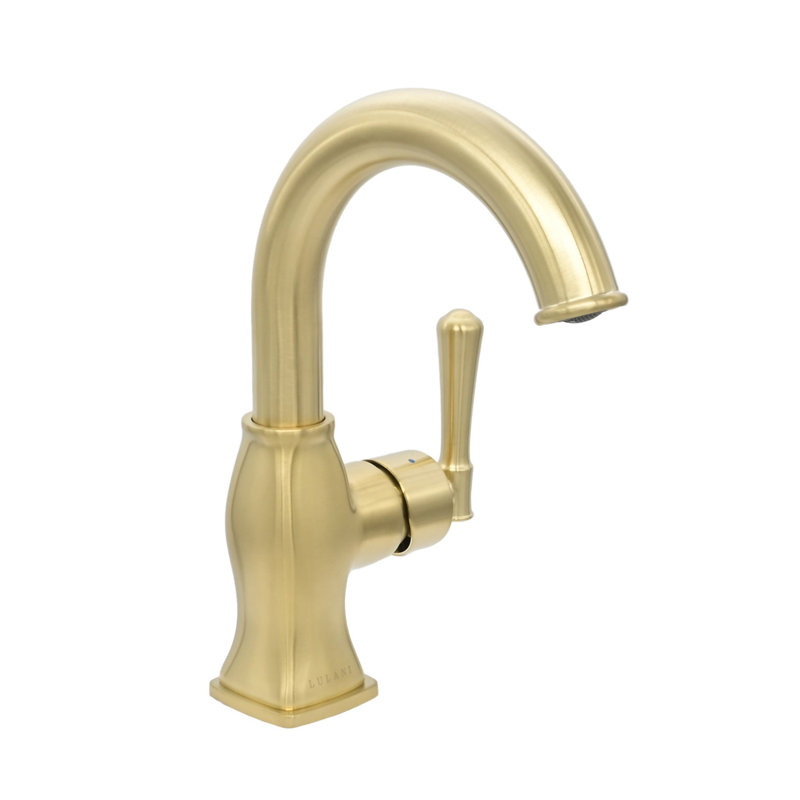 Robinet de salle de bain monotrou avec drain Lulani Aurora, Or champagne