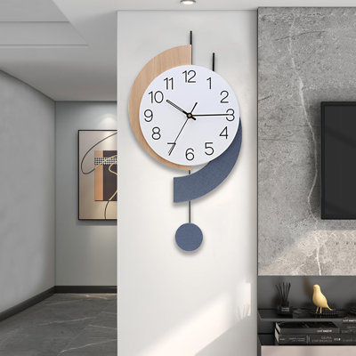 Horloge murale décorative avec pendule, mouvement à quartz silencieux, grand design moderne pour le salon, la cuisine, la chambre à coucher et la décoration intérieure