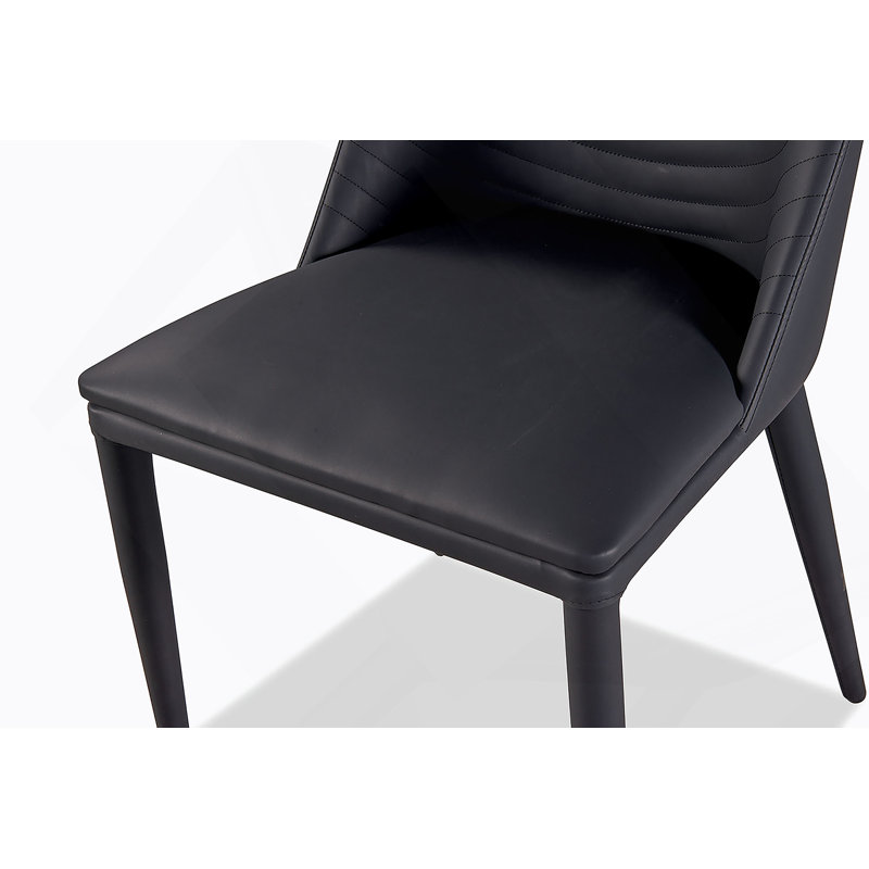 Chaise de salle à manger 2 pièces en cuir