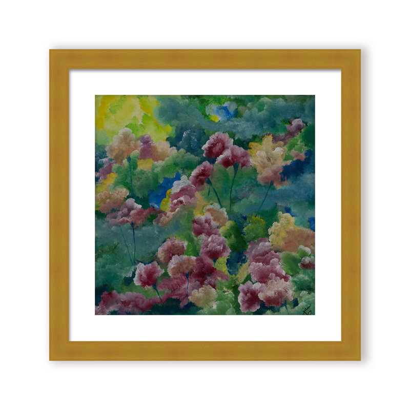 Nature Inspired "Petals of Spring" Canvas Wall Art By , 12" H x 12" W, Framed Print, Beige