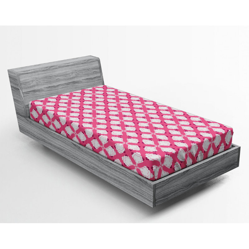 Microfiber Floral Fitted Sheet, Twin XL Fitted Sheet
