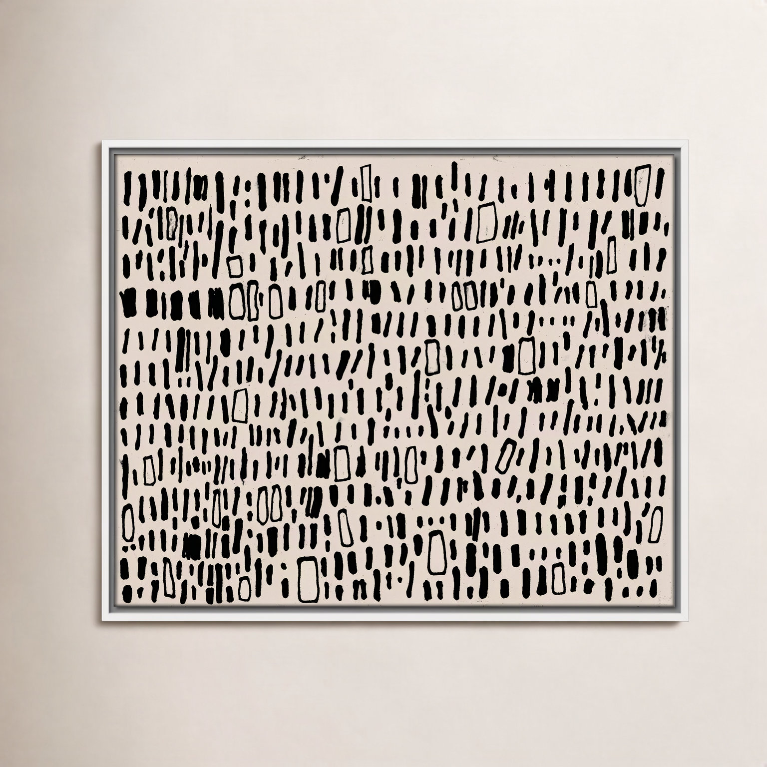 Timber "Tribal Code" Print by Filippo Ioco, 19.5" H x 25.5" W, White