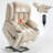 Up To 350 LBS Chenille Power Lift Recliner Chair, Heavy Duty Motion Mechanism With 8-Point Vibration Massage And Lumbar Heating, USB And Type-C Ports, Stainless Steel Cup Holders-1175961864