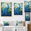 Yunick bleu sarcelle symboliste - art mural paon pour le salon-685990184-722578071