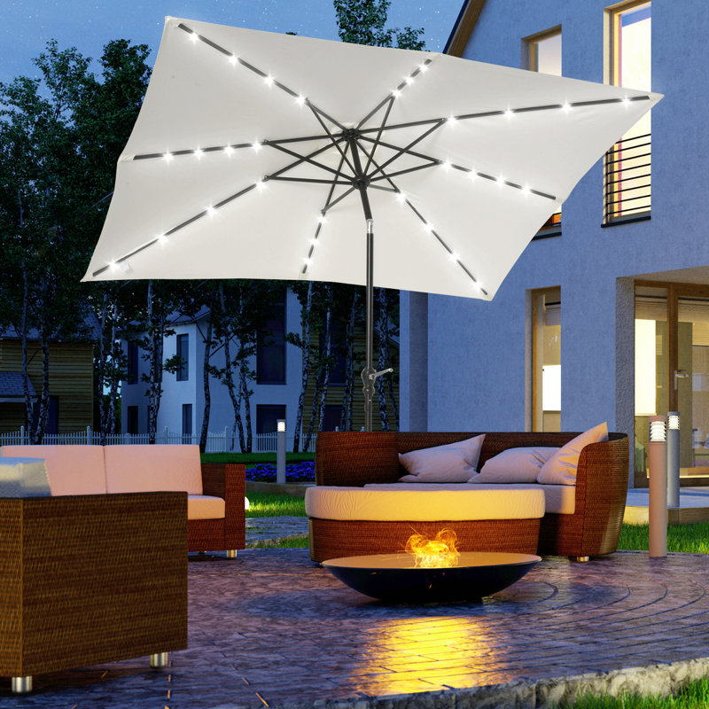 Parasol 105,6 Laplante, Blanc, H 97,2 po x l 105,6 po x P 80,4 po