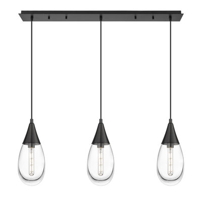 Luminaire suspendu pour îlot de cuisine 3 lumières Rafael