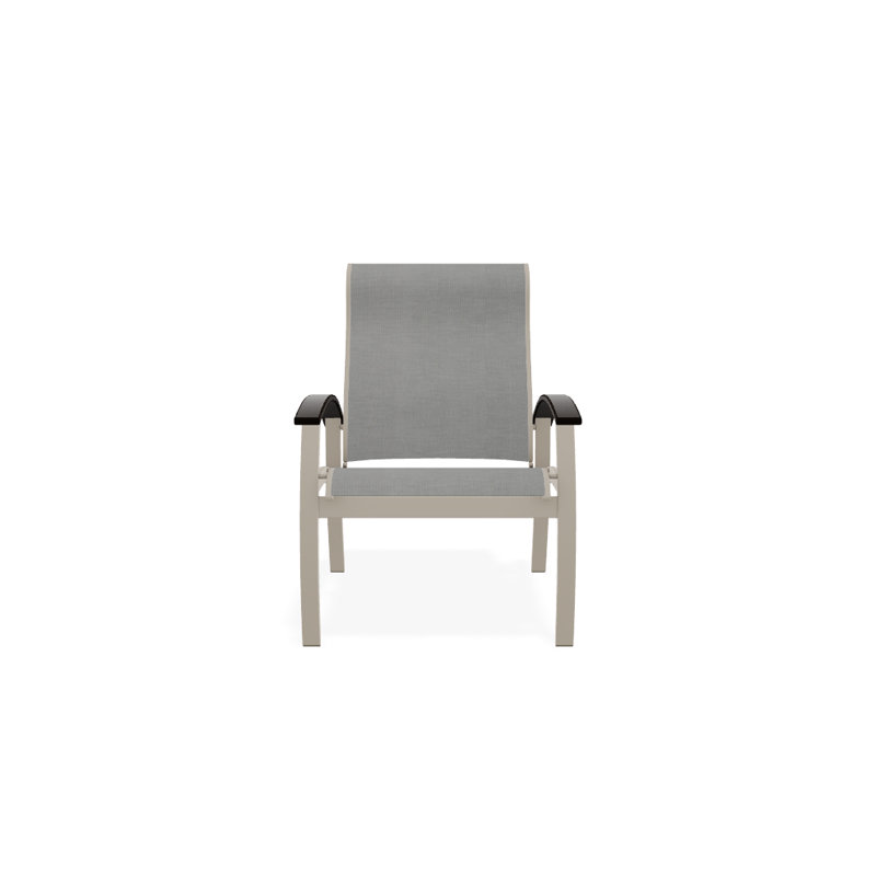 Chaise de patio Askar, Noir, Alliage Sunbrella®, Désert texturé