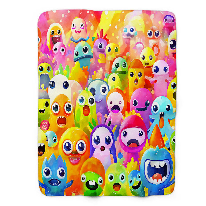 Beastly Horde - 1 Piece Premium Sherpa Blanket Throw Blanket, 50" W x 60" L