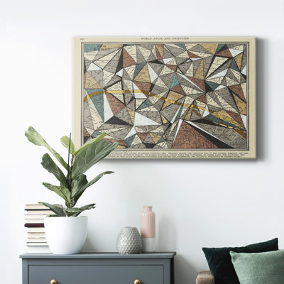 Carte moderne de Paris - reproduction sur toile tendue