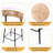 Hand Woven Bar Stools with Back