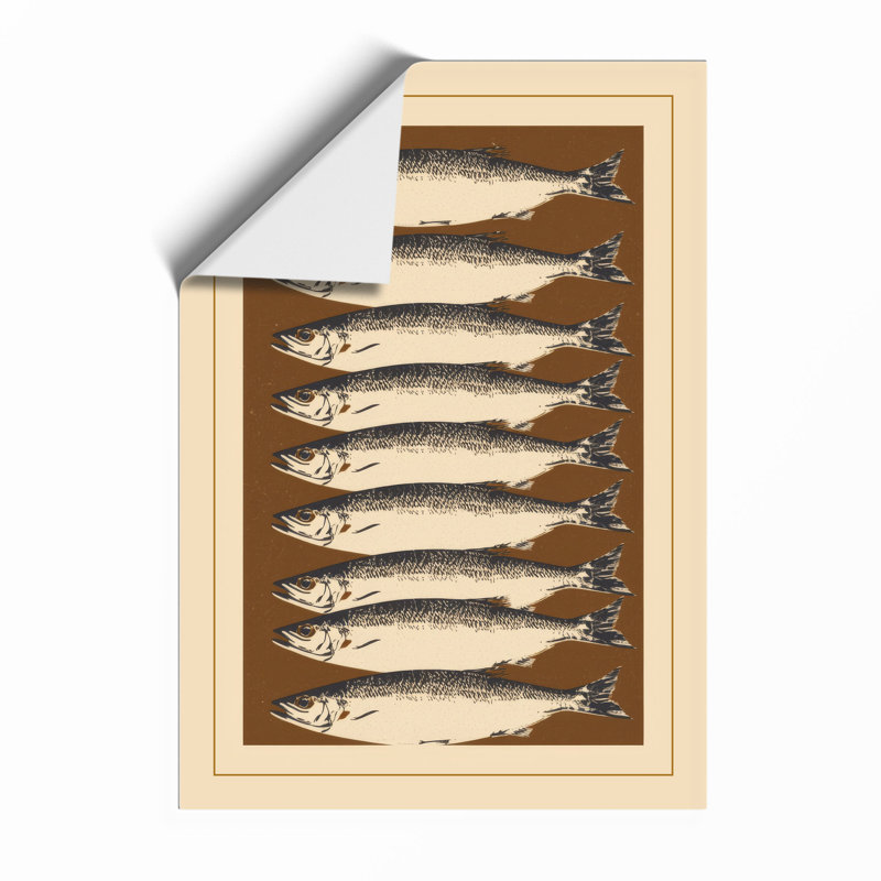 Seven Silvery Fish Botanical - Framed Print, Unframed, A4 - 29.7 x 21.0 cm