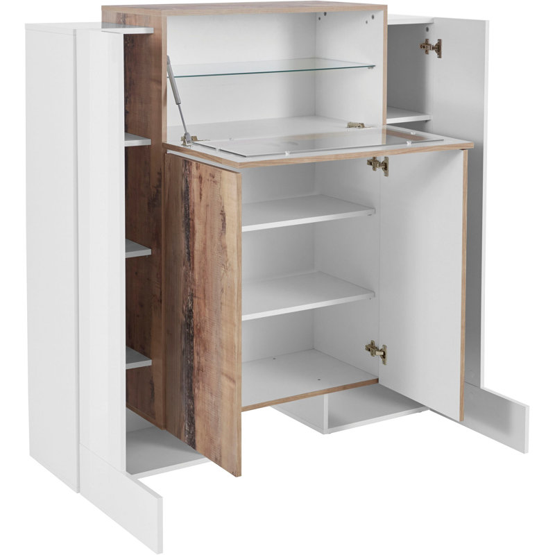 Meadowlands Display Cabinet, White/Brown