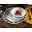 Ensemble de bols à salade en céramique, assiettes à pâtes bleues et blanches de 6,8 pouces (8 pouces x 6 pièces)