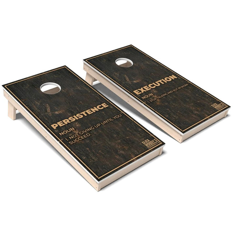 Ensemble de planche de jeu de cornhole en composite toutes saisons Inspiration, Ajouter un étui et des lumières