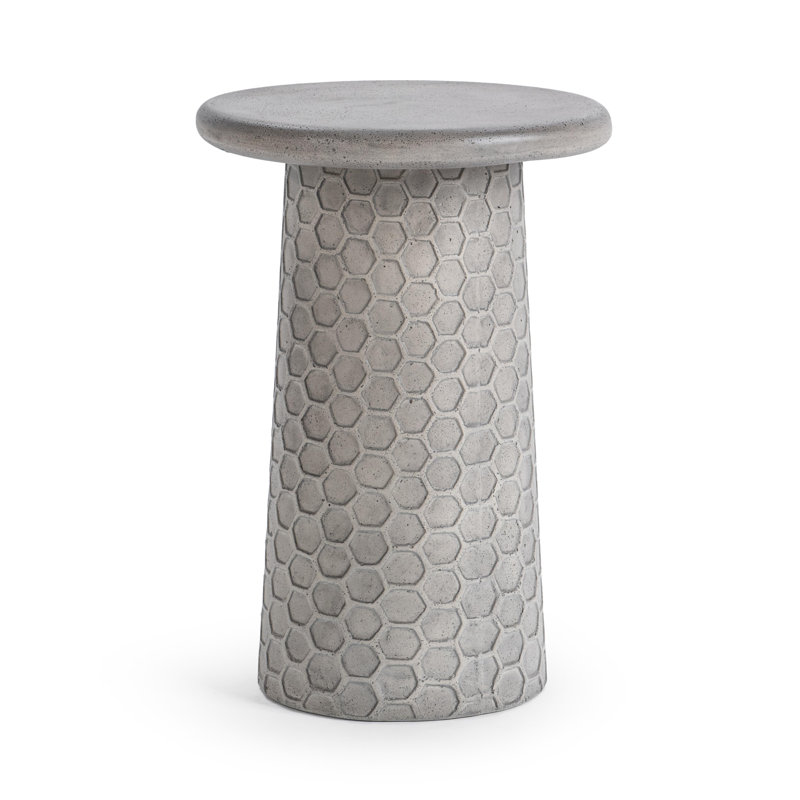 Delaine Outdoor Round Table, 20" H x 14" W x 14" D