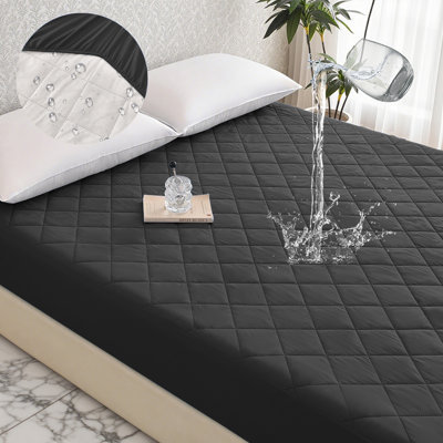 Waterproof And Thick Mattress Protective Pad - Breathable And Dustproof Fit Bed Sheet Design Skin Friendly Bed Cover Suitable For Home Dormitory And Hotel Use