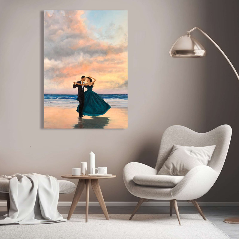 Dancing On The Beach (Detail) by Pierre Benson - Wrapped Canvas Print, 100cm H x 70cm W x 4cm D