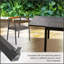 Table de salle à manger en aluminium extensible pour terrasse de 35 à 71 pouces, résistante aux intempéries et réglable pour une utilisation intérieure et extérieure-1833981544