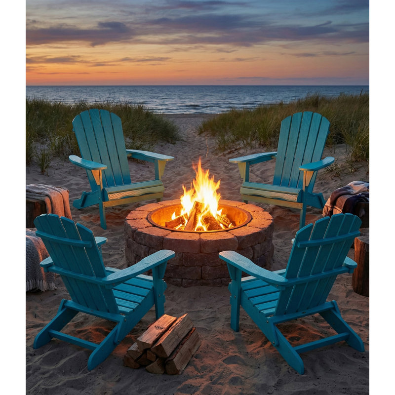 Chaise Adirondack de patio (bleu turquoise), Bleu turquoise