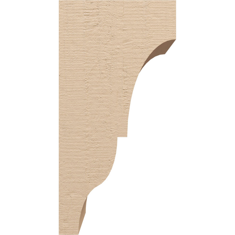 Bois de cèdre brut Asheboro, grain de bois TimberThane Corbel, apprêté brun clair, H 18 po x l 9 po x P 9 po
