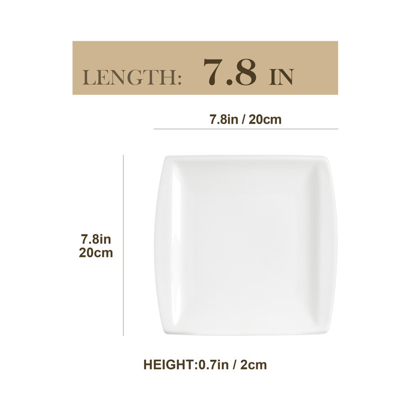 21cm Porcelain China Commercial Dishwasher Safe Salad or Dessert Plate,  