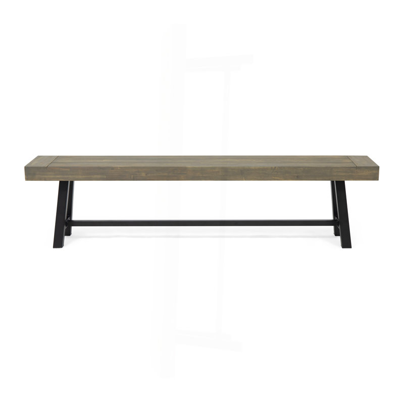 Banc de patio extérieur en bois d'acacia
