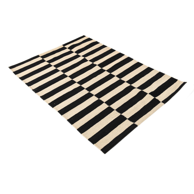 Tapis noir et blanc Orta