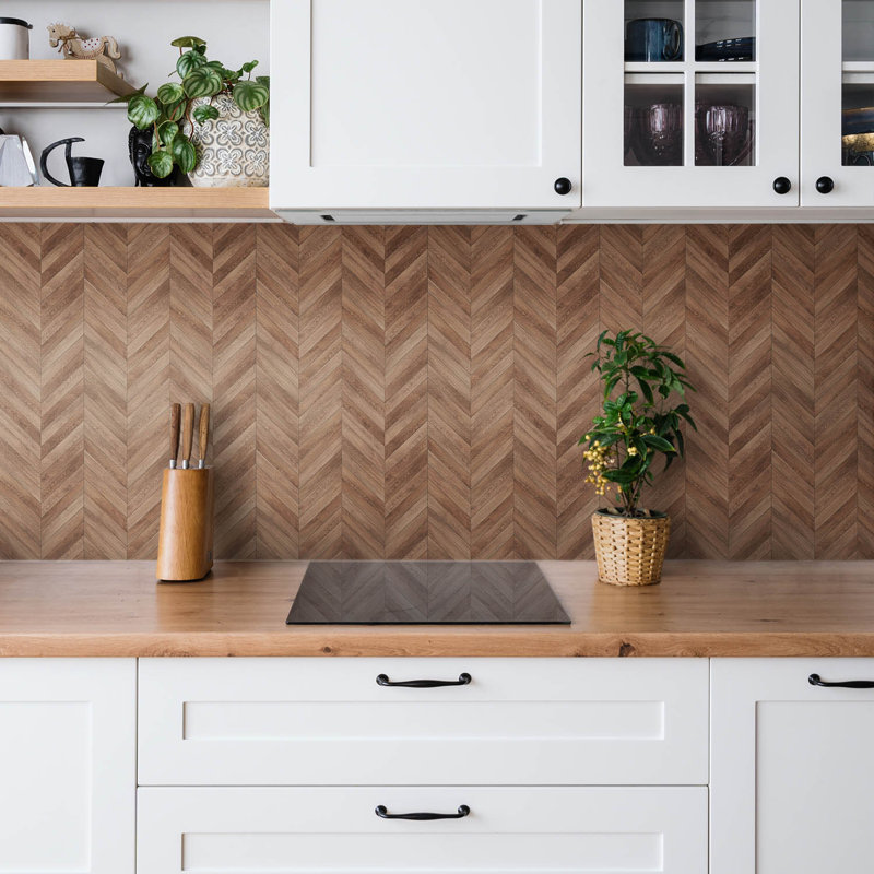 Cesilee 30 x 30 cm PVC Tile in Brown