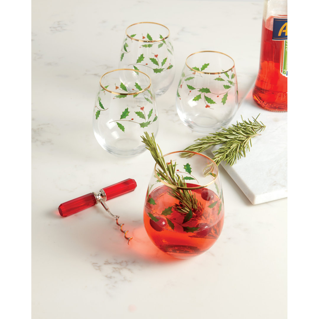 Holiday 4-Piece Wine Glass Set Lenox