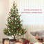 Arbre de Noël artificiel, cèdre réaliste clairsemé avec pointes, assemblage facile, arbre de Noël à charnières pour les vacances de bureau à domicile, vert-816413970