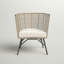 Fauteuil demi-tonneau en lin 30 po