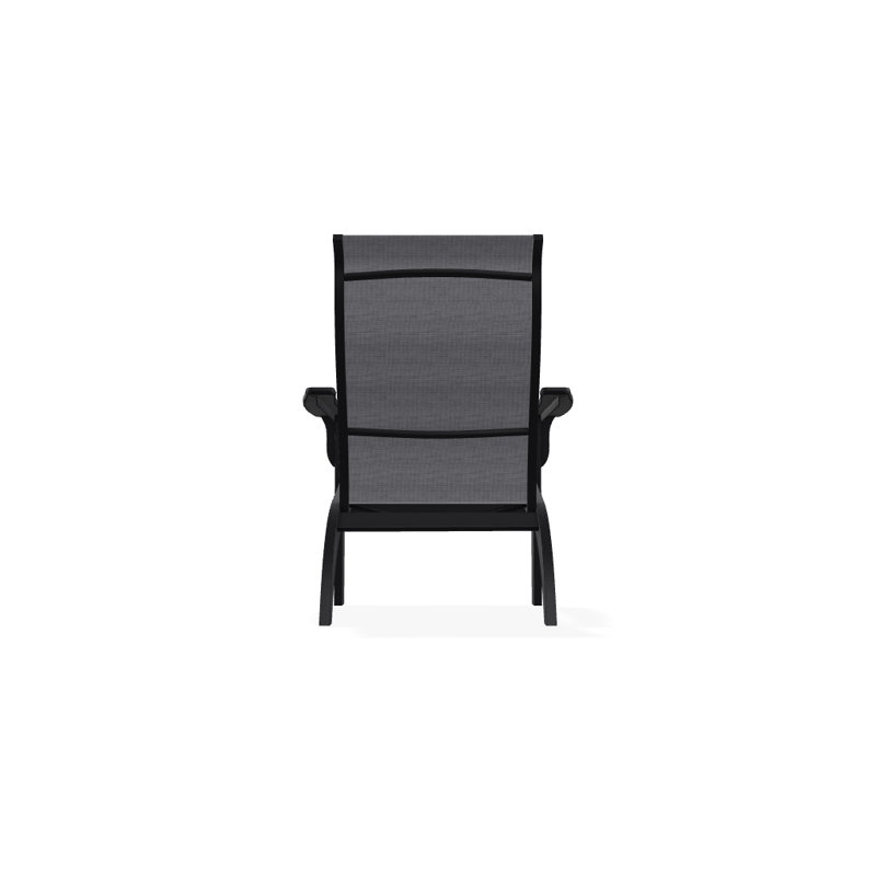 Adirondack MGP Polymer Outdoor Lounge Chair, Black, Alloy Sunbrella®