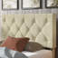 Lit plateforme tapissier Candelaria avec tête de lit capitonnée réglable, cadre de lit en tissu de lin avec tête de lit capitonnée à boutons, aucun sommier requis, support à lattes en bois, lit tapissier moderne pour la chambre à coucher-1284791951-1308152024