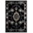 Reuben Collection Digital Print Cotton-Polyester Black Moroccan Rug-147559239