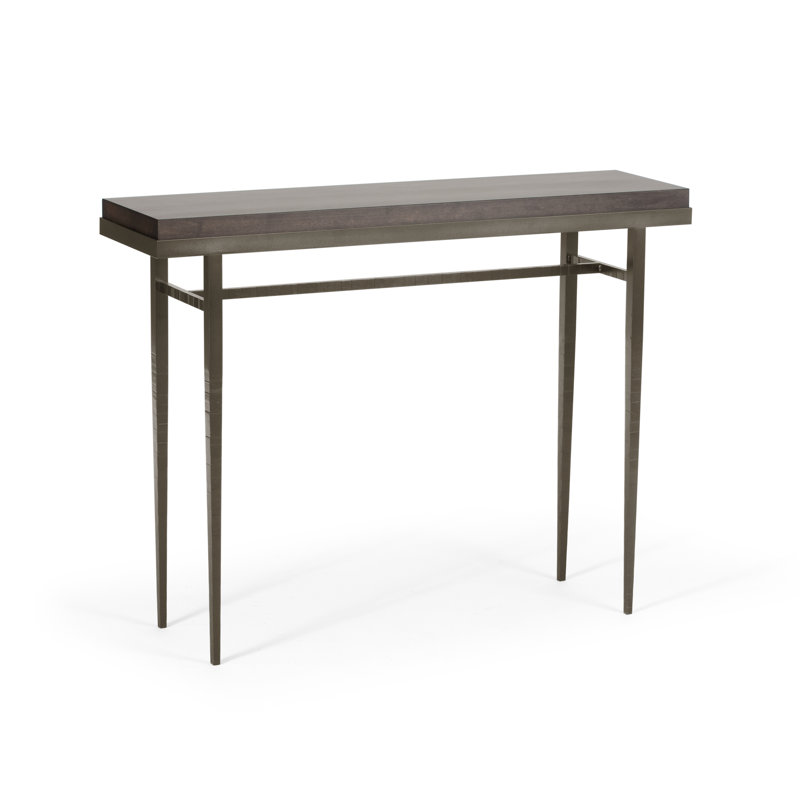 Wick Console Table, Natural Iron, 32" H x 42" W x 11.5" D, Gray