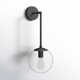 Nathanson Single Light Glass Dimmable Armed Sconce