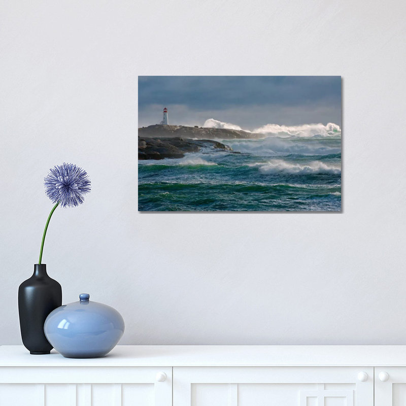 In The Protection Of A Lighthouse by Jamie Morrison - Print on Canvas, No Framed, 101.6 cm H x 66.04 cm W x 3.175 cm D