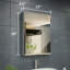 Armoire à pharmacie Hennagan avec miroir et 4 tablettes réglables-1501459039-1501459025