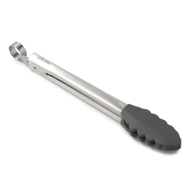 Zeal Kitchen Tong, 28.5cm L x 5.5cm W x 3cm D, Dark Grey