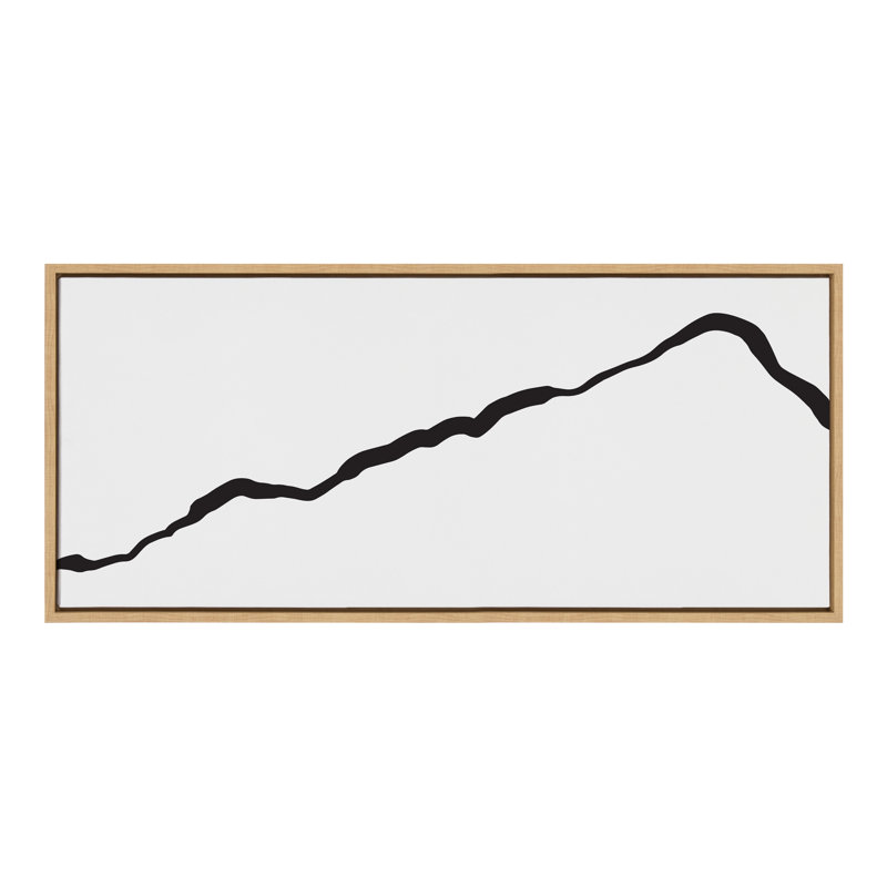 «Elevated Abstract Minimalist Mountain Landscape» par The Creative Bunch Studio, reproduction d'art sur toile encadrée