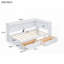 Lit de jour simple avec construction solide, rangement et amp; USB - blanc-45492649