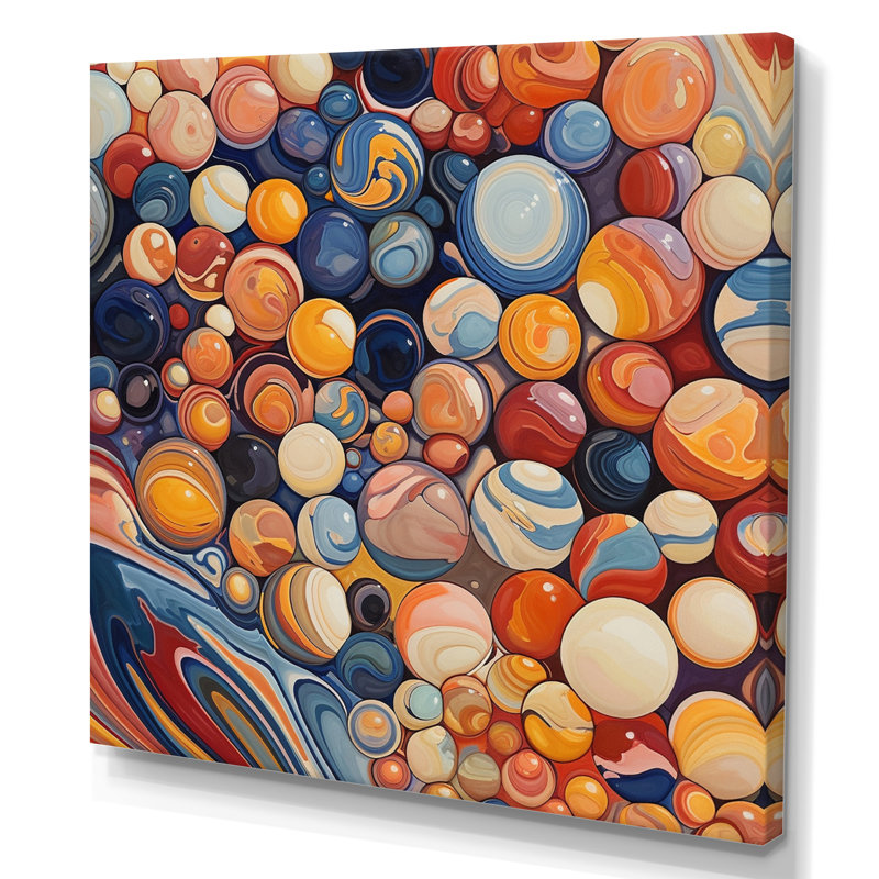 Mystical Marbles I - formes abstraites sur toile, H 24 po x l 24 po x P 1 po, Toile tendue
