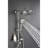 Shower Assembly In Brushed Nickel With 10" Natural Rain Showerhead, 4 Hand And Adjustable Slide Bar Soap Dish Showerhead Arrangement Shower, Bar, Bathroom-117429616