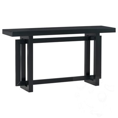 Wooden Console Table With Triple Rectangle Design