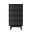 La commode double à 4 tiroirs présente un style rétro et un design biseauté-1757402926