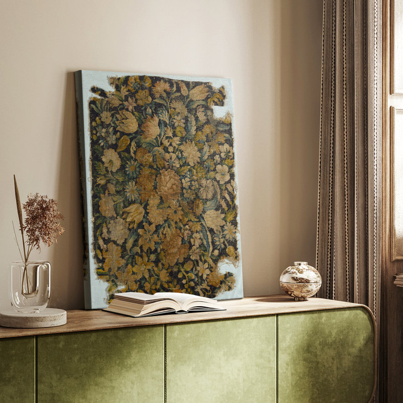 Motif floral rétro CCxxvi - galerie Cavas, H 60 po x l 40 po