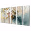 «Gold Floral Brushstroke», ensemble de décoration murale fleurs abstraites-735167327