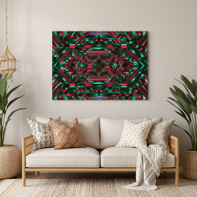 Art mural brun op Op 49, H 240 po x l 360 po x P 0,05 po