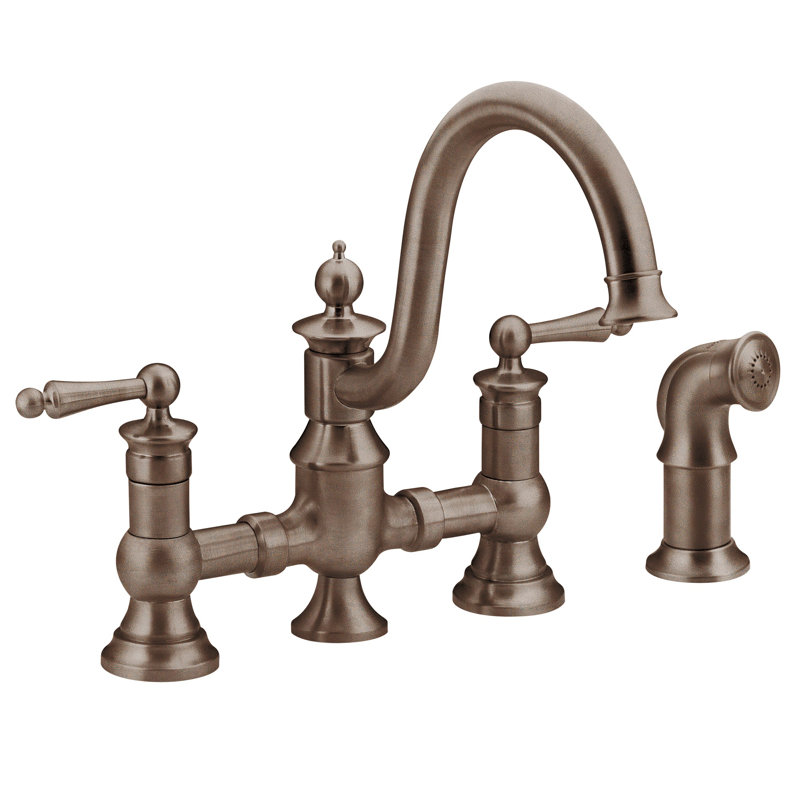 Robinet de bar avec rince-légumes et Duralock™ Waterhill, Bronze huilé