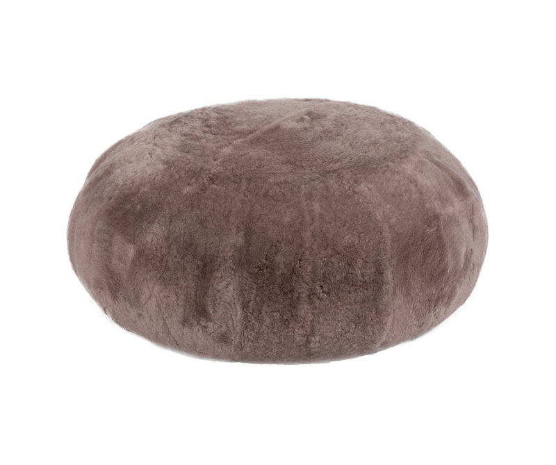  Repose-pieds Furniture Shearling Round Bark, Écorce